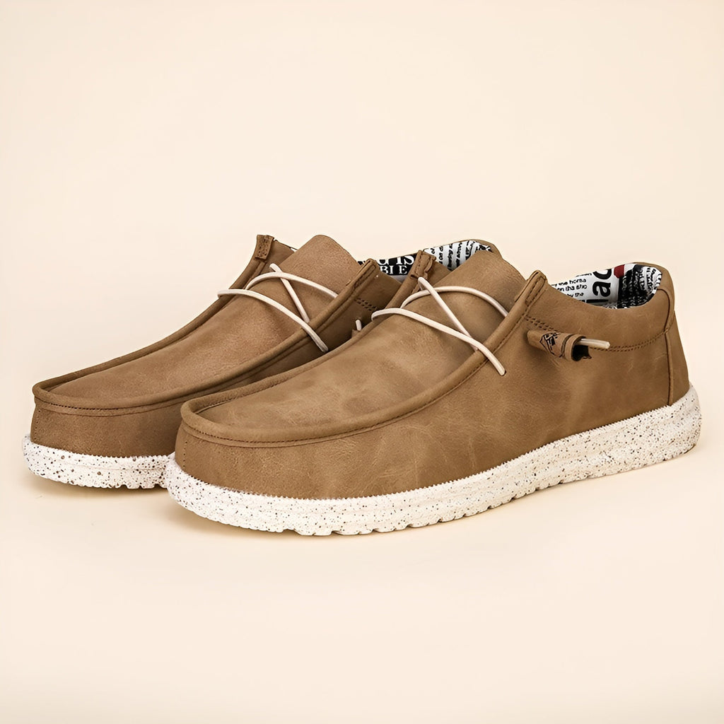 Loafer aus Kunstleder in Braun und Blau für Herren