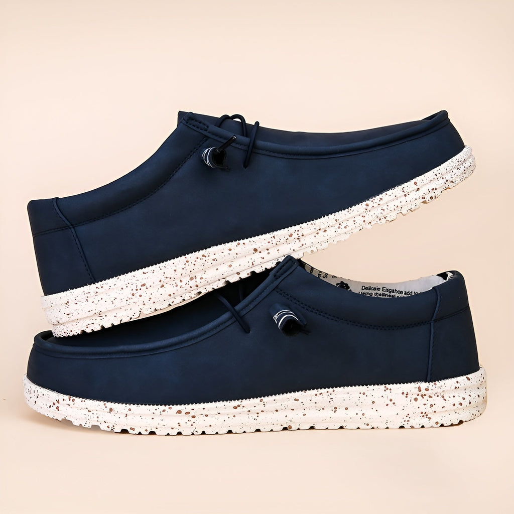 Loafer aus Kunstleder in Braun und Blau für Herren