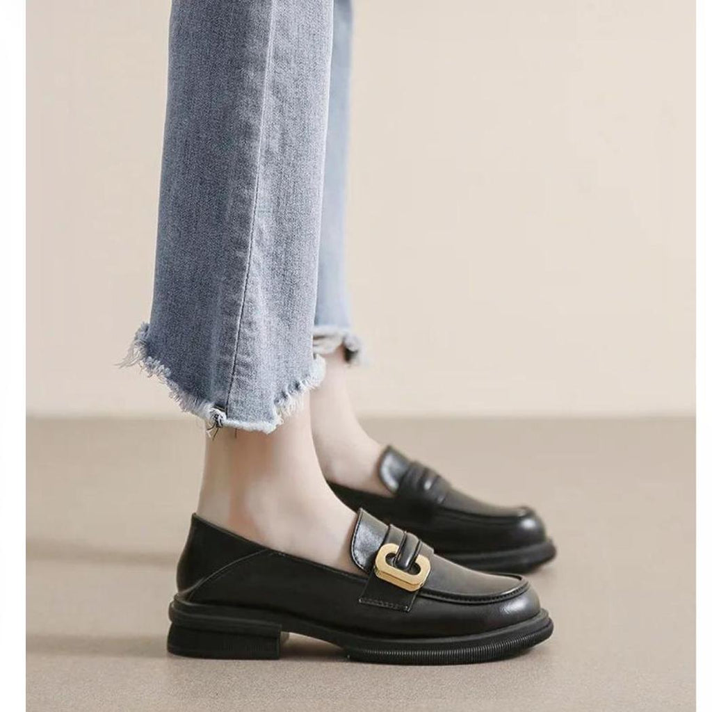 Weiche und elegante Loafer aus echtem Leder für Damen