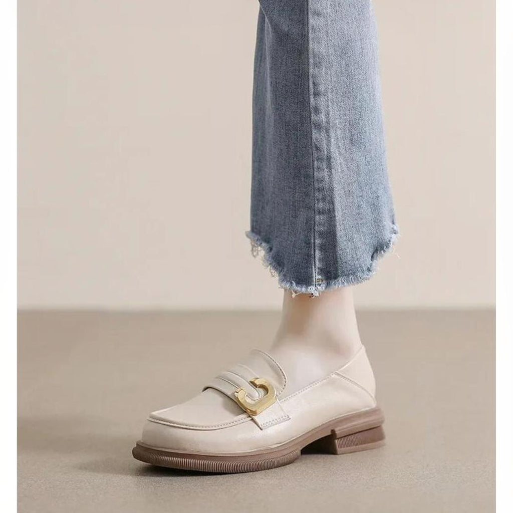 Weiche und elegante Loafer aus echtem Leder für Damen