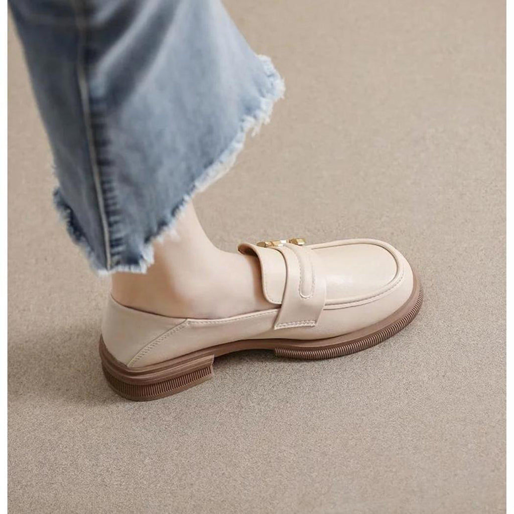 Weiche und elegante Loafer aus echtem Leder für Damen