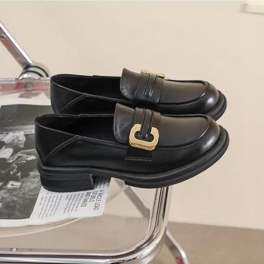 Weiche und elegante Loafer aus echtem Leder für Damen