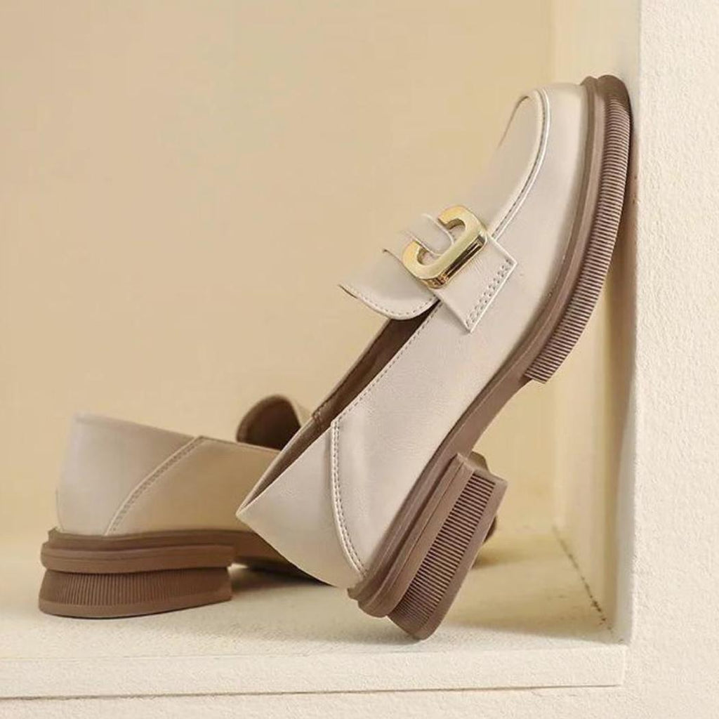 Weiche und elegante Loafer aus echtem Leder für Damen