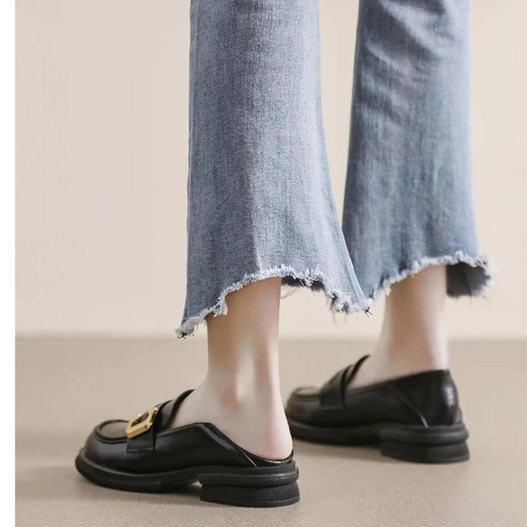 Weiche und elegante Loafer aus echtem Leder für Damen