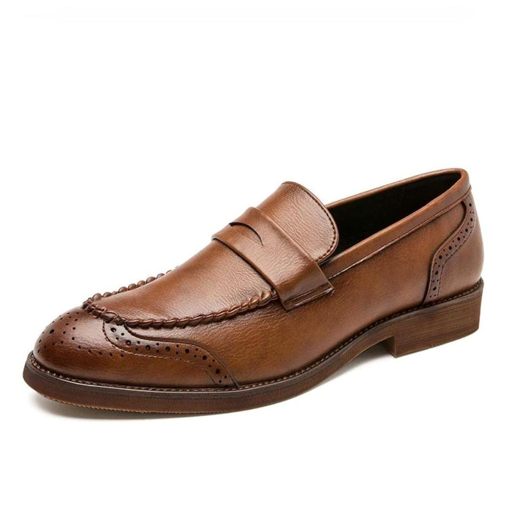 Glänzende Loafer aus Echtleder für Herren
