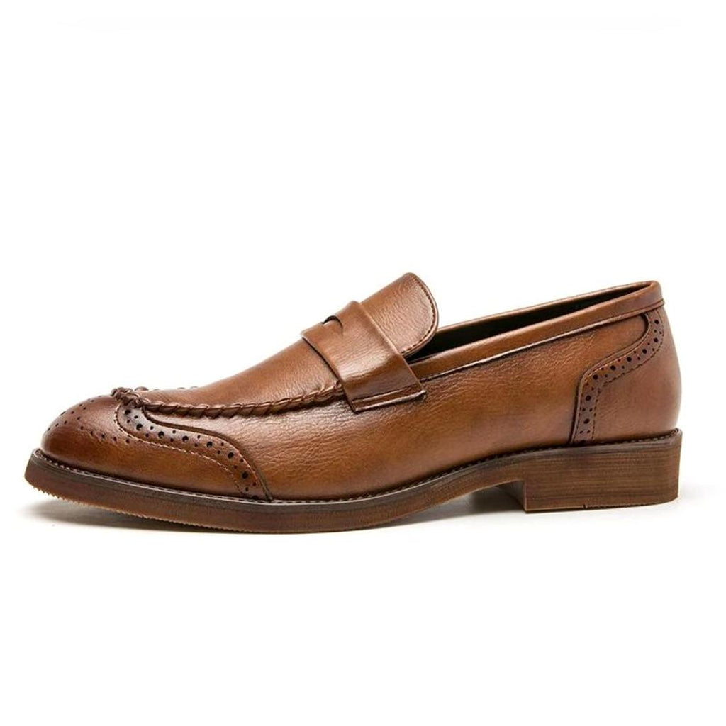 Glänzende Loafer aus Echtleder für Herren