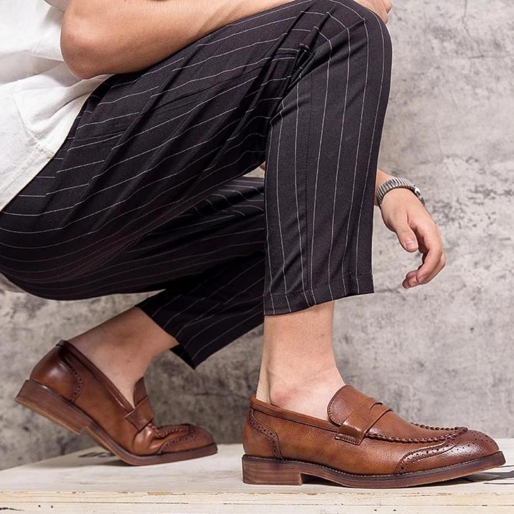 Glänzende Loafer aus Echtleder für Herren