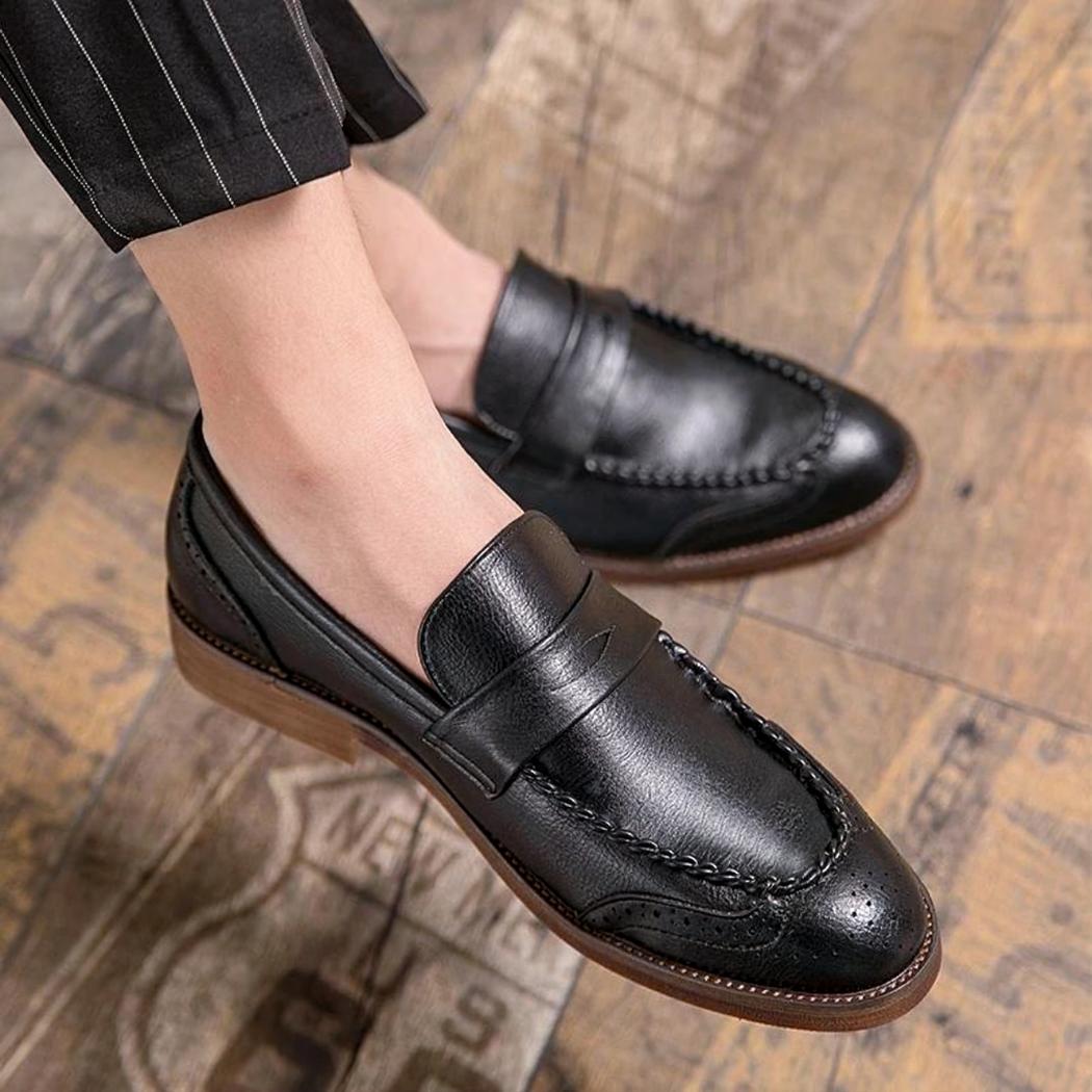 Glänzende Loafer aus Echtleder für Herren