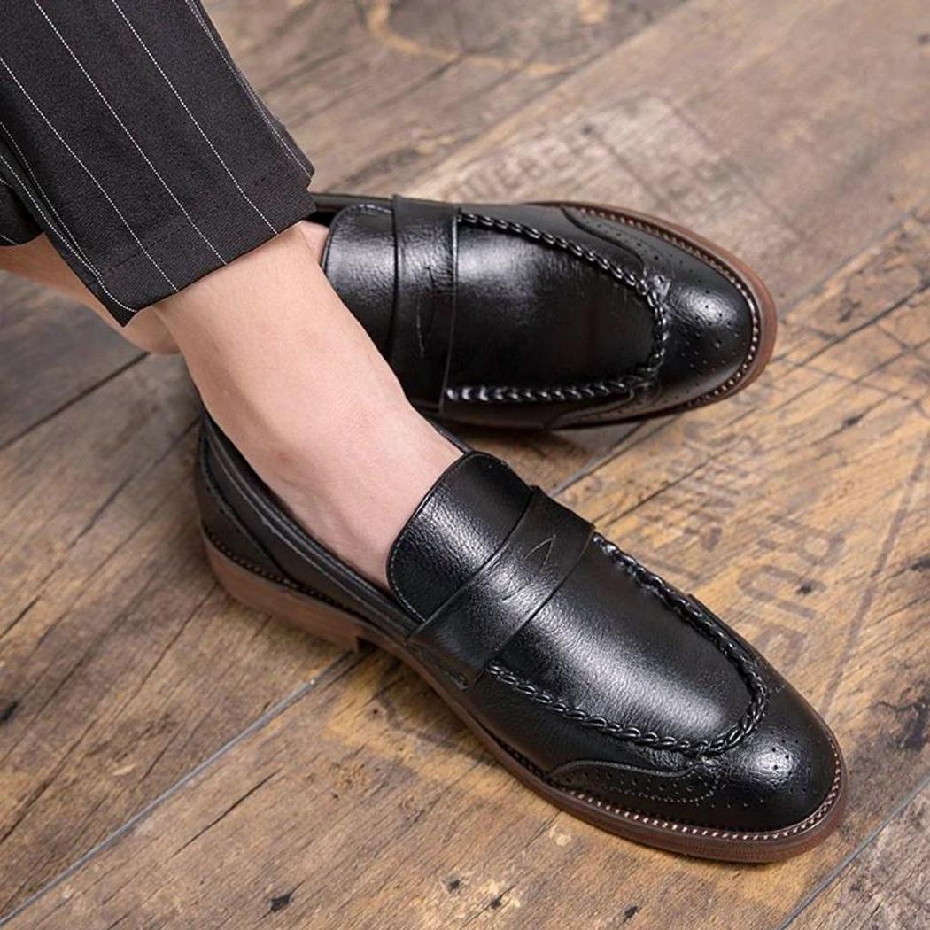 Glänzende Loafer aus Echtleder für Herren