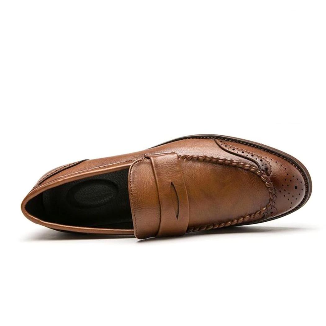Glänzende Loafer aus Echtleder für Herren