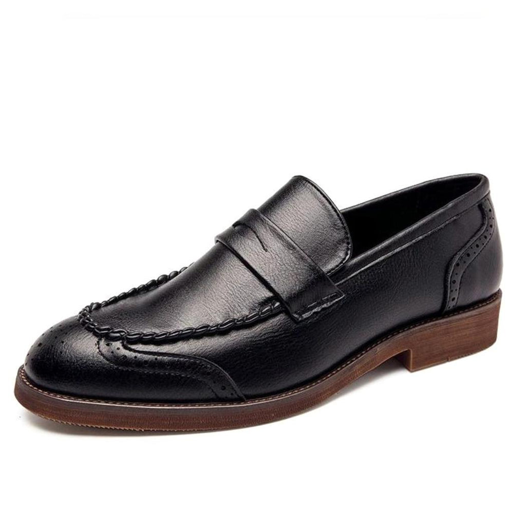 Glänzende Loafer aus Echtleder für Herren