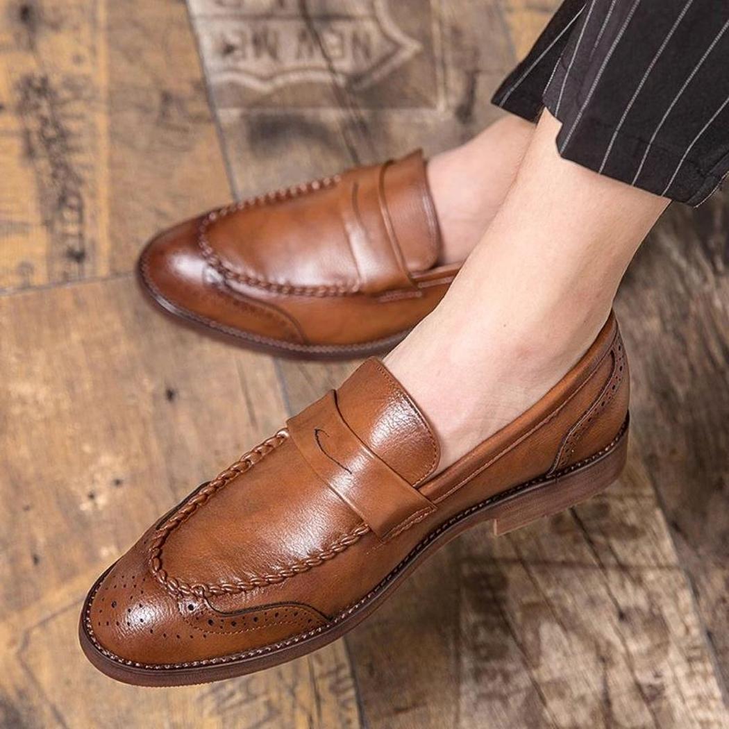 Glänzende Loafer aus Echtleder für Herren