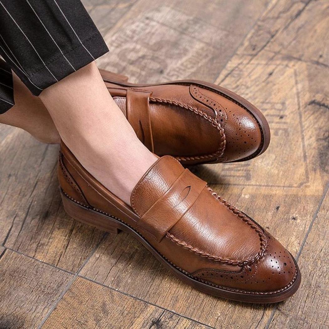 Glänzende Loafer aus Echtleder für Herren