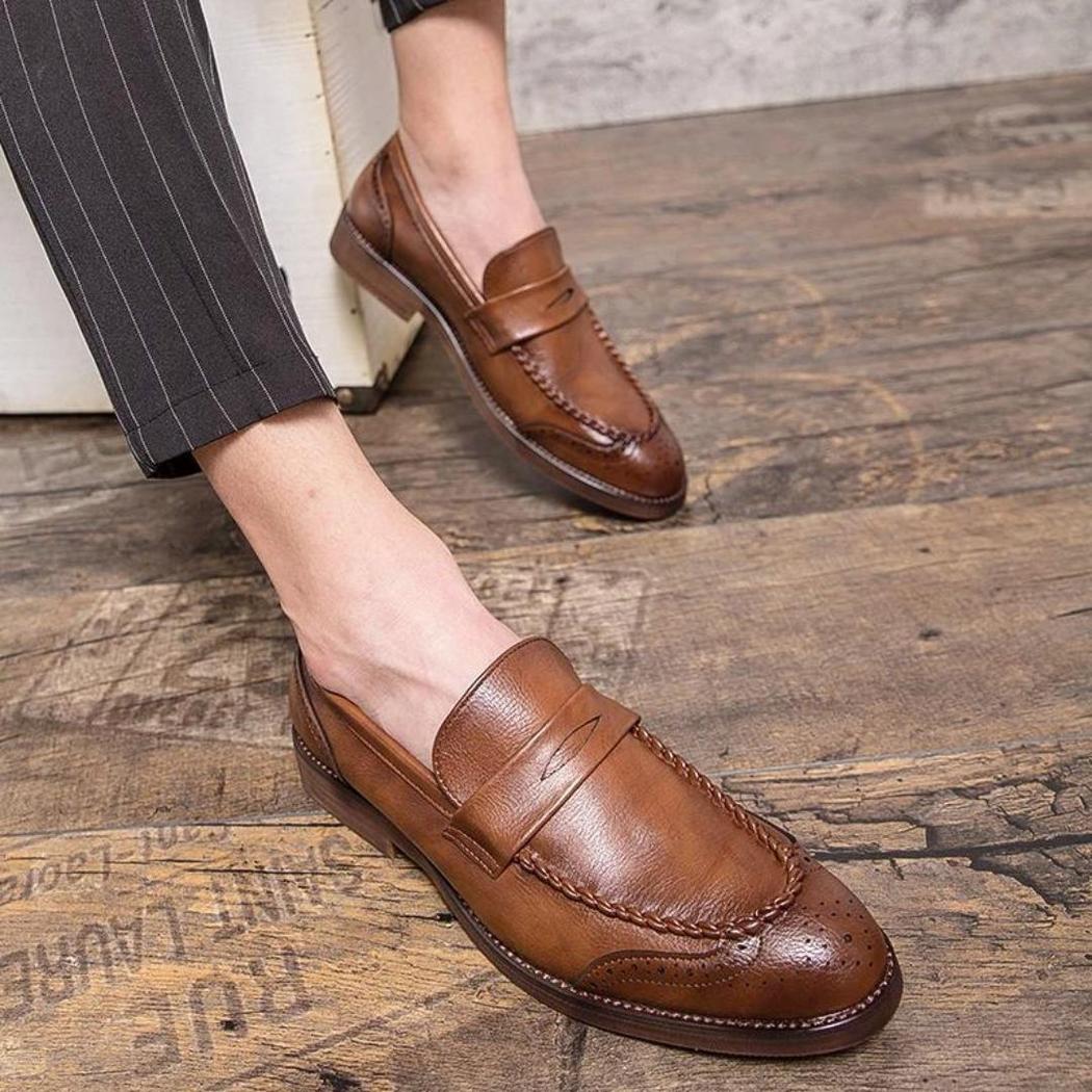 Glänzende Loafer aus Echtleder für Herren