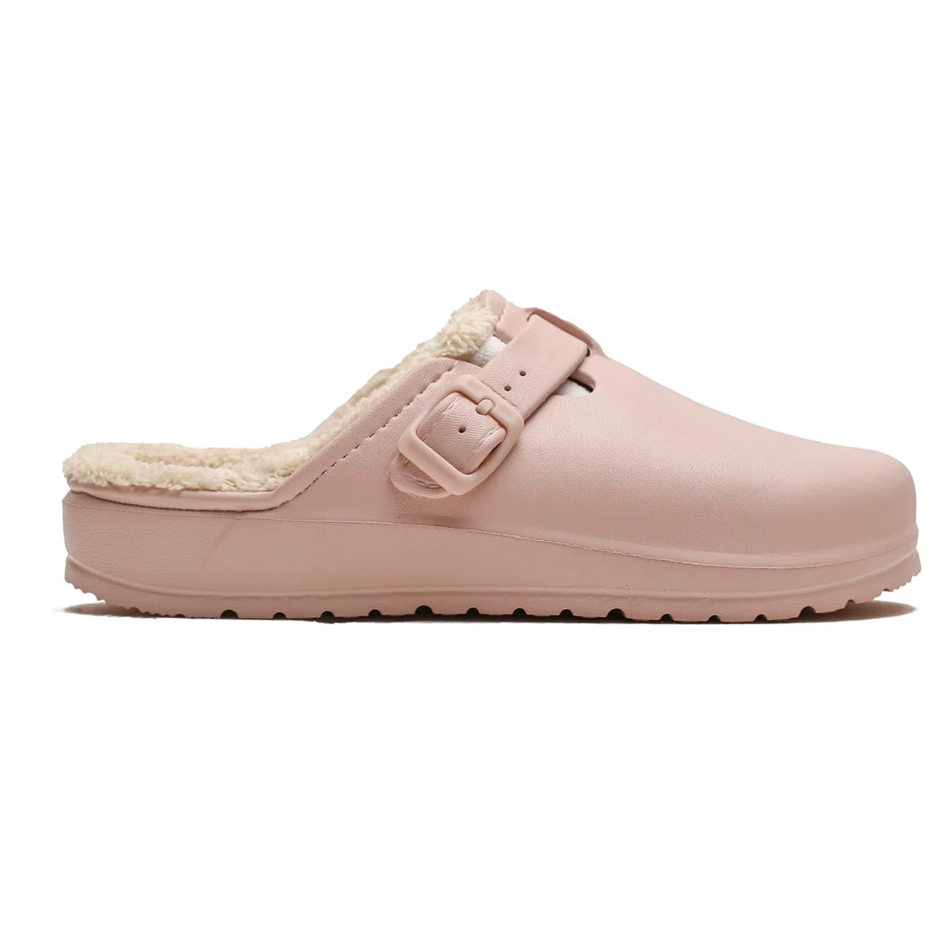 Gefütterter Clogs-Loafer aus Kunstleder für Damen