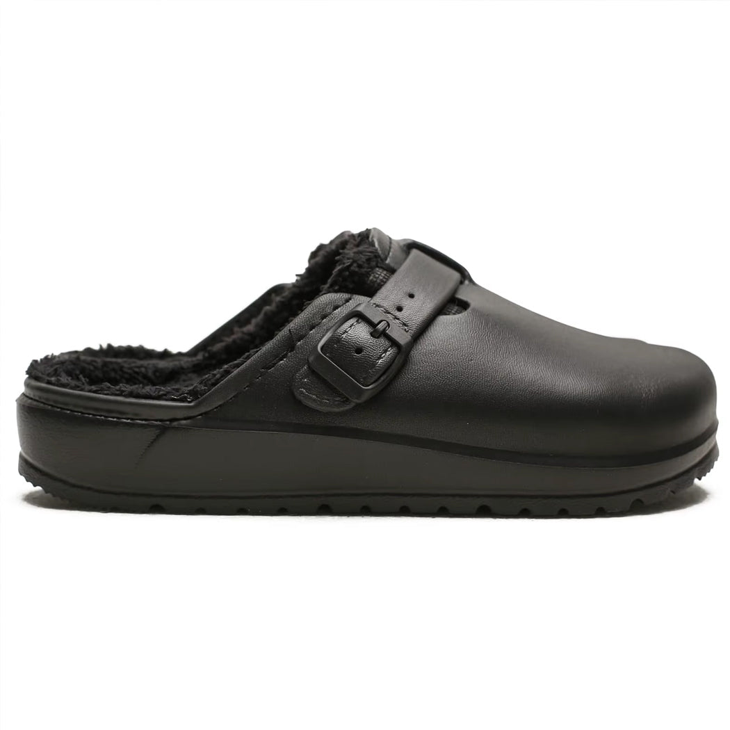 Gefütterter Clogs-Loafer aus Kunstleder für Damen