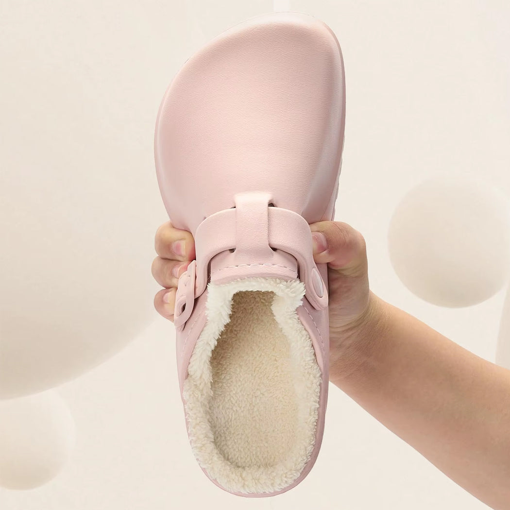 Gefütterter Clogs-Loafer aus Kunstleder für Damen