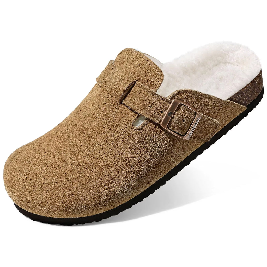 Gefütterter Wildleder-Clog-Mokassin