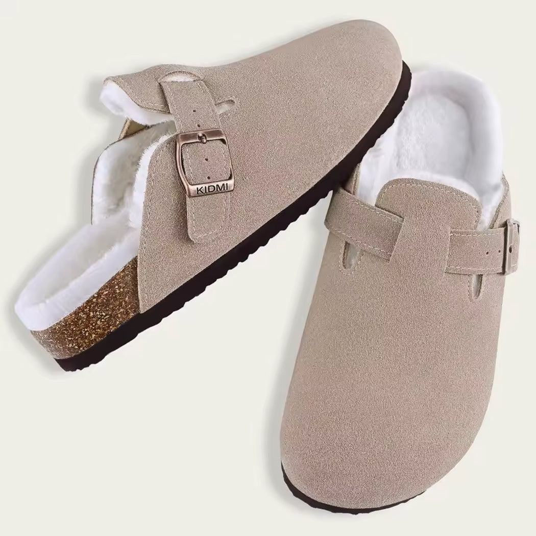 Gefütterter Wildleder-Clog-Mokassin