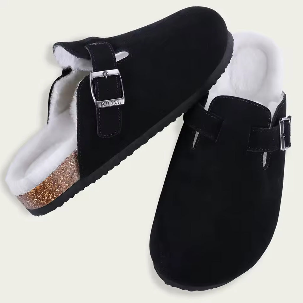 Gefütterter Wildleder-Clog-Mokassin