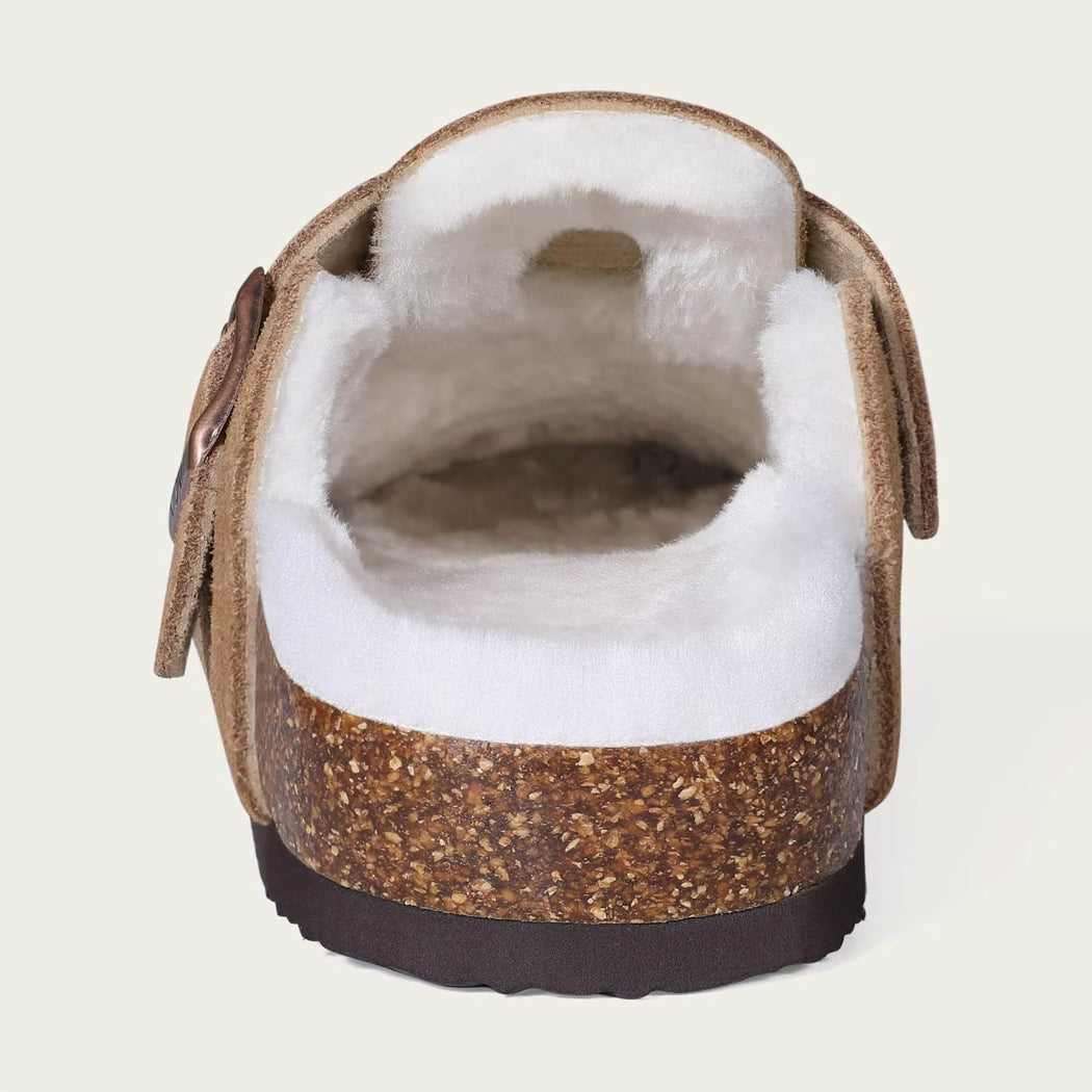 Gefütterter Wildleder-Clog-Mokassin