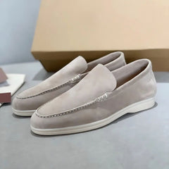 Loafer Stefano aus Wildleder, Old-Money-Stil, Grau