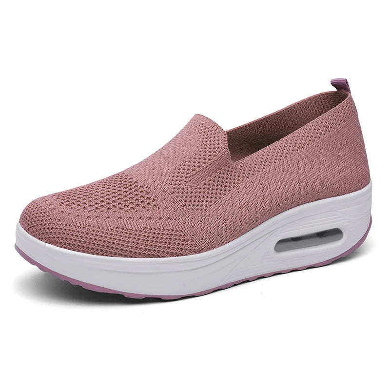 Atmungsaktive weiche Loafer aus Stoff für Damen