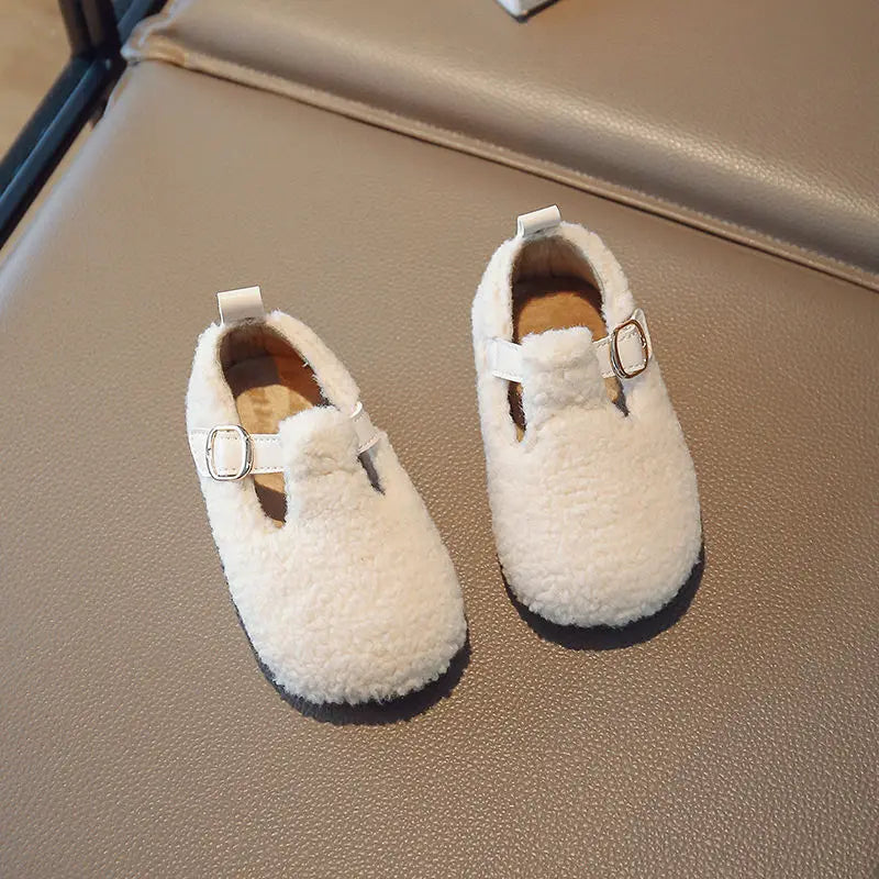 Kunstfell-Loafer für Kinder