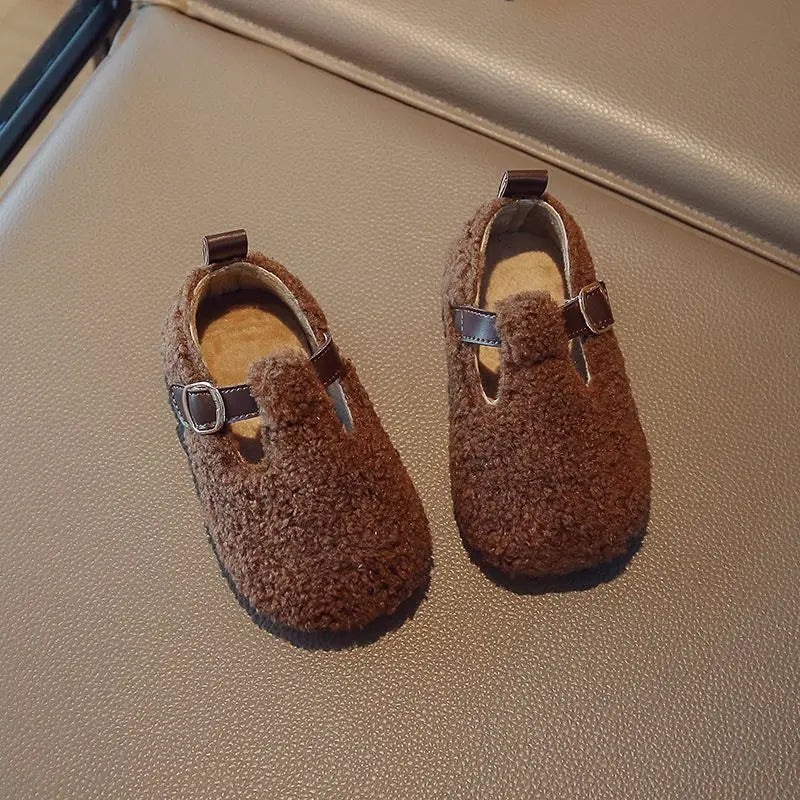 Kunstfell-Loafer für Kinder