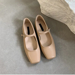 Trendige Riemchenballerinas Mary Jane, Beige