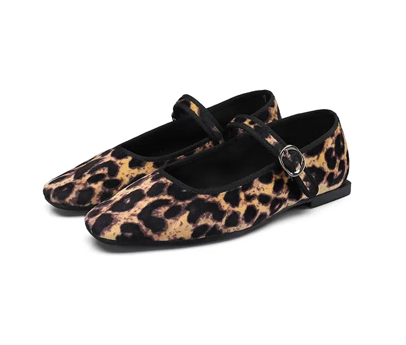 Mary Jane Ballerinas aus Velours für Damen