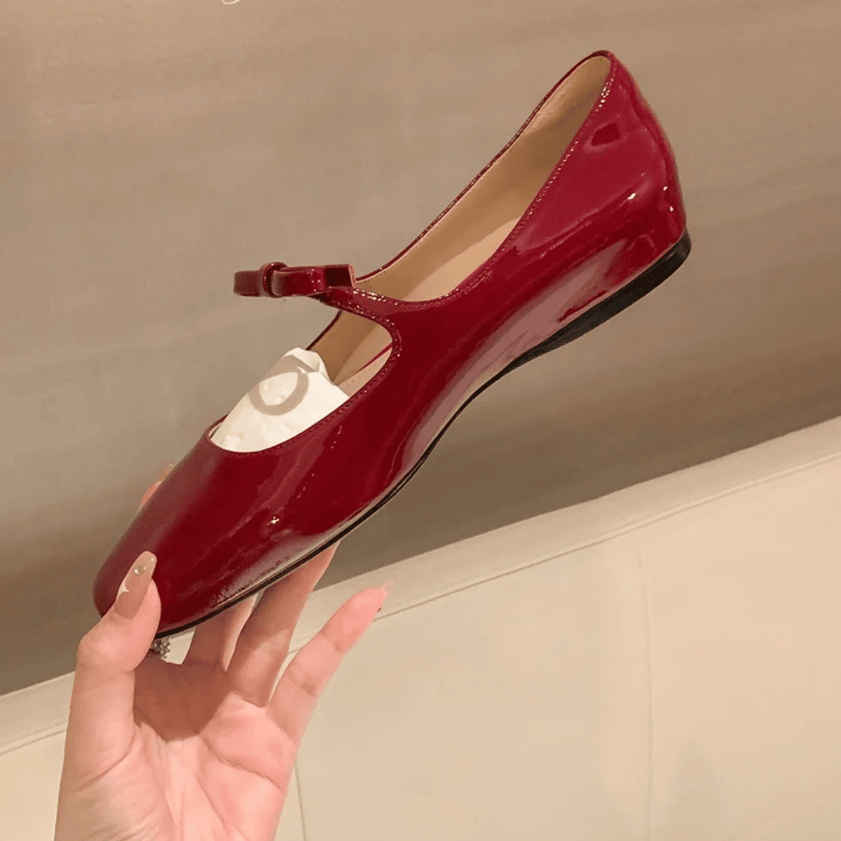 Mary Jane Loafer mit eckiger Spitze und Schleife