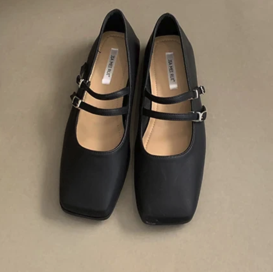 Ballerinas für damen Mary Jane mit zwei Riemen