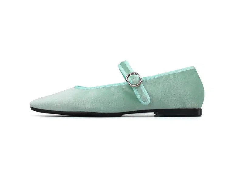Mary Jane Ballerinas aus Velours für Damen