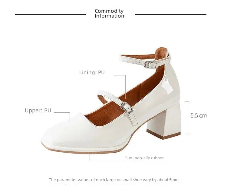 Lackierter Ballerina-Loafer mit Absatz