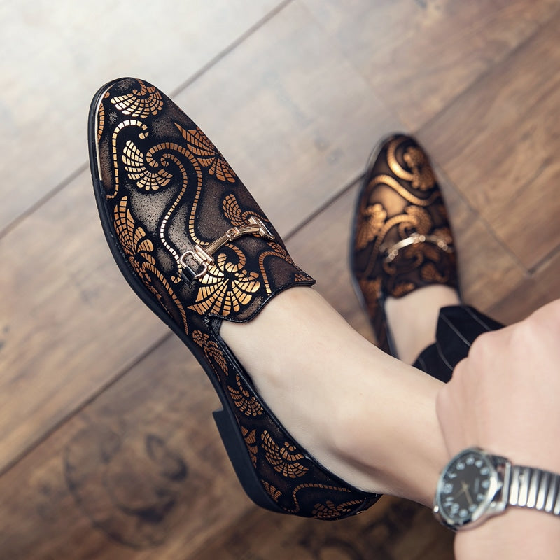 Abendloafer mit bunten Arabesken-Muster