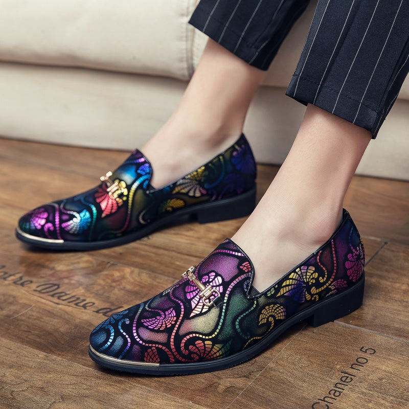 Abendloafer mit bunten Arabesken-Muster