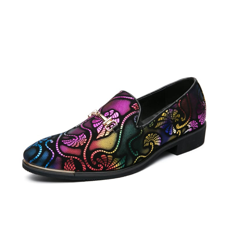 Abendloafer mit bunten Arabesken-Muster