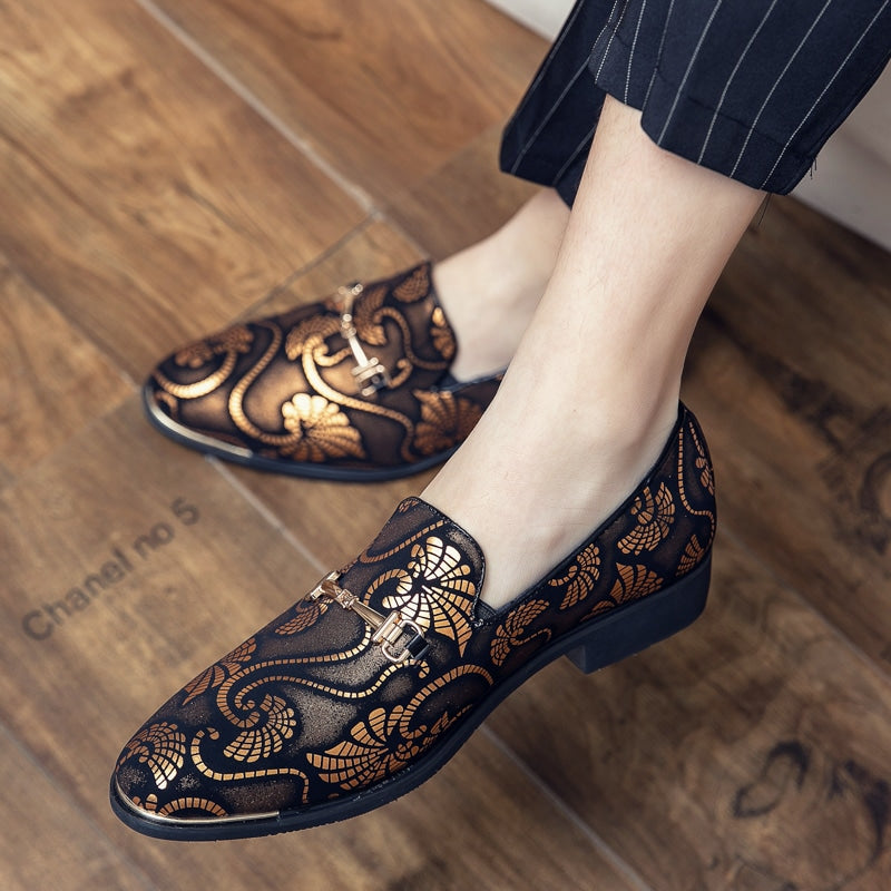 Abendloafer mit bunten Arabesken-Muster