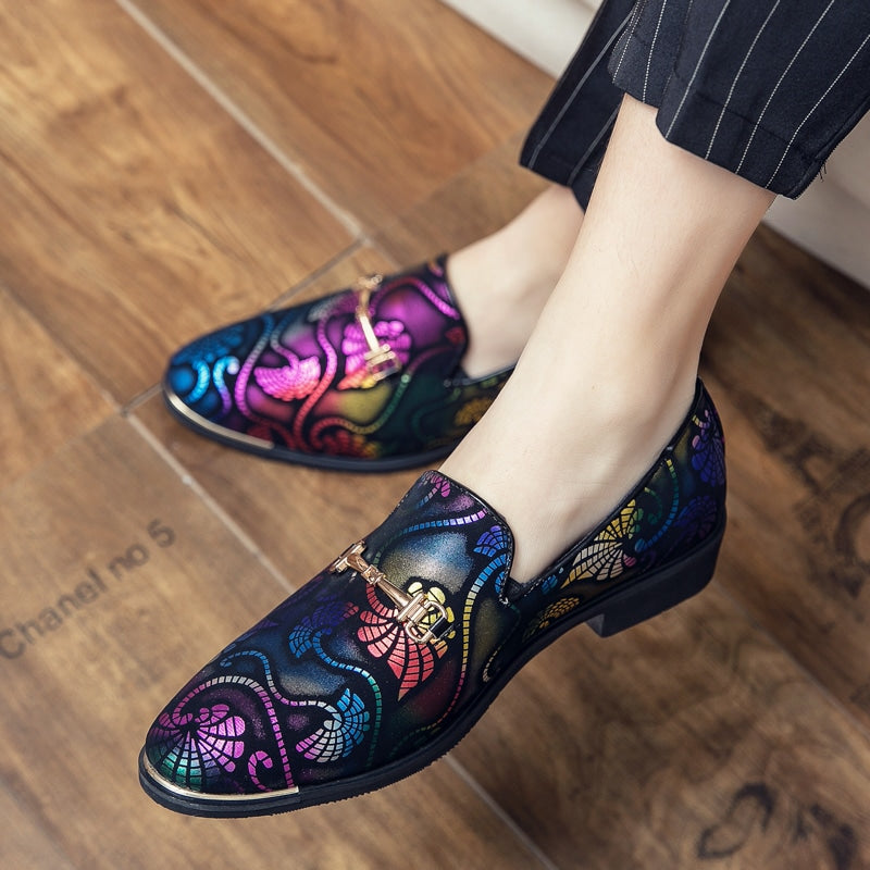 Abendloafer mit bunten Arabesken-Muster