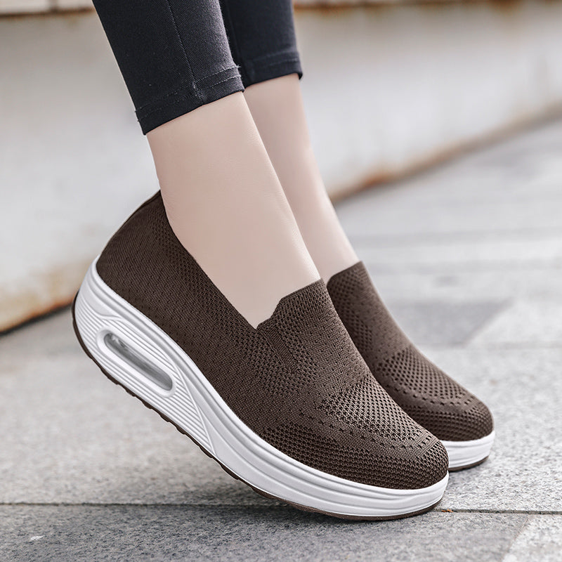 Atmungsaktive weiche Loafer aus Stoff für Damen