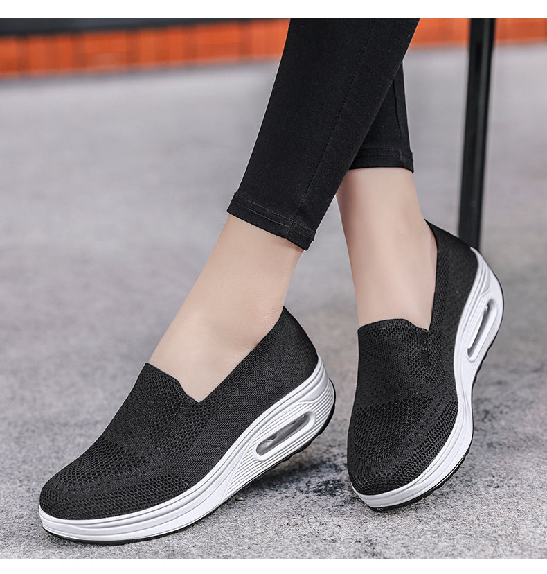 Atmungsaktive weiche Loafer aus Stoff für Damen