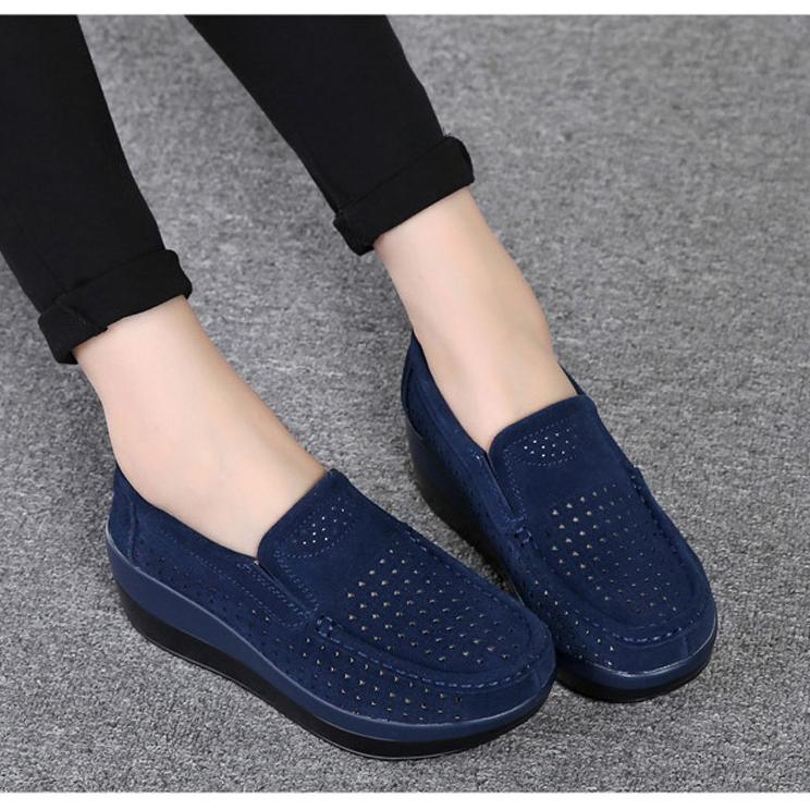 Orthopädische atmungsaktive Plateau-Loafer