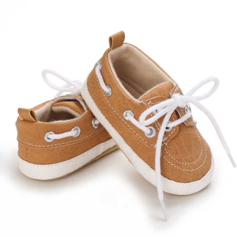 Bootsschuhe-Mokassins mit Schnürung für Baby-Jungen