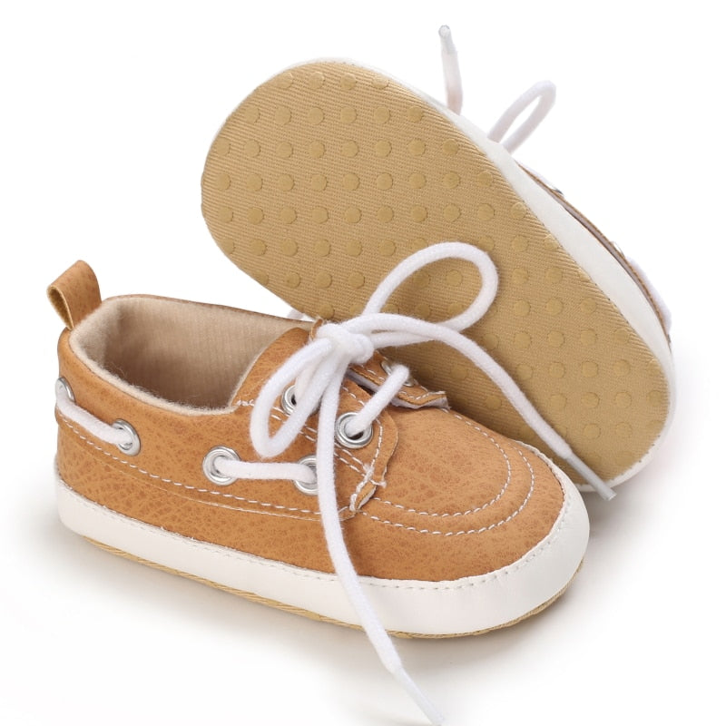 Bootsschuhe-Mokassins mit Schnürung für Baby-Jungen