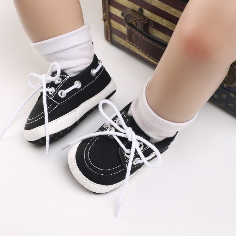 Bootsschuhe-Mokassins mit Schnürung für Baby-Jungen