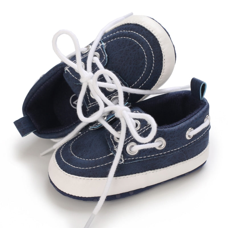 Bootsschuhe-Mokassins mit Schnürung für Baby-Jungen
