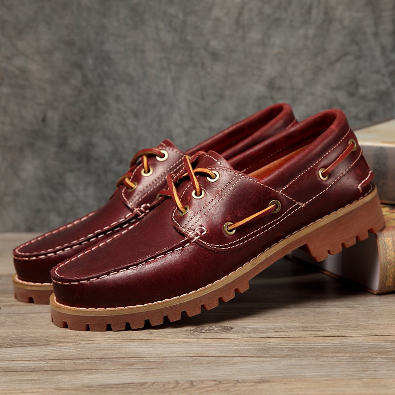 Bequeme Bootsschuhe im Mokassin-Stil für Herren