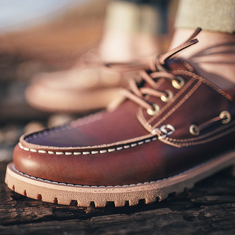 Bequeme Bootsschuhe im Mokassin-Stil für Herren