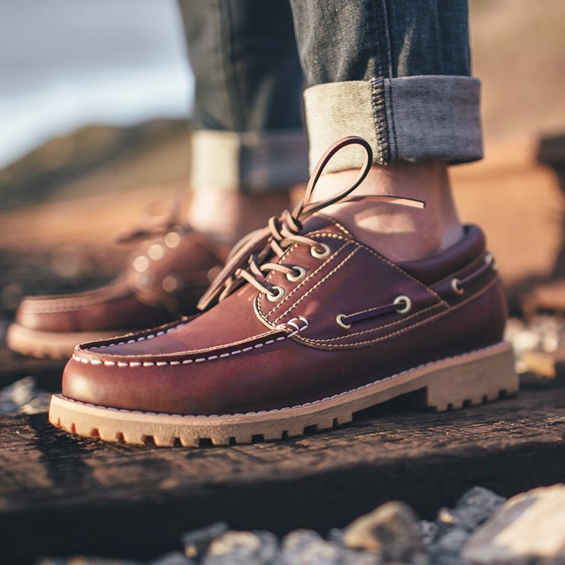 Bequeme Bootsschuhe im Mokassin-Stil für Herren